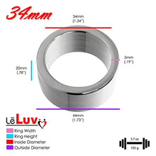 Load image into Gallery viewer, Eyro 5mm Width Stainless Cock/Glans Ring with (34mm) 1.34&quot; Inside Diameter by 20mm Height
