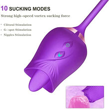 Load image into Gallery viewer, Dual Head Rose Sex Stimulator for Women, Rose Toy for Woman, Clitorals Stimulate, Electric Women Relaxing Sex Toys, Woman Suction 10 Modes Stimula
