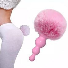 Load image into Gallery viewer, LSCZSLYH Silicone Anal Plug Plush Rabbit Tail Sex for Women Men Gay Sexy Butt Plug Tail Anal Plug Erotic Role Play Accessories (Color : Silicone Rose)
