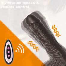 Load image into Gallery viewer, Thrusting Dildo Vibrator Sex Toy with 10 Vibrations, 8.6 Inch Powerful Vibrator with Suction Cup Brown Realistic Vibrating Dildos for G-spot and Anal Stimulation Telescopic Heating and Remote Control
