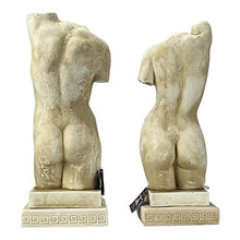 Load image into Gallery viewer, Set Nude Female &amp; Male Body Torso Greek Statue Sculpture Erotic Art Cast Stone
