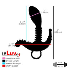 Load image into Gallery viewer, LeLuv Prostate Massager Perineum Stimulation Curved Triple Probe Pink
