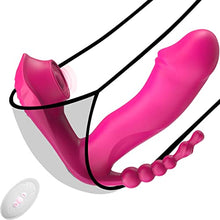 Load image into Gallery viewer, G Spot Clitoral Anal Vibrator Sex Toy with 7 Vibration Modes Waterproof Rechargeable Rose Toy Adult Toy for Women
