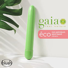 Load image into Gallery viewer, Blush Gaia Eco Bullet - 7&quot; Worlds First Sustainable Plant Based Vibrator and Anal - 1&quot; Thick Shaft Travel Safe - Premium Eco Friendly Non Petroleum Based - Vibrating Pleasure Adult Toy Couples - Green
