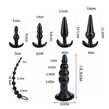 Load image into Gallery viewer, Butt Plugs for Women or Men, Adult Sex Toy, six-Piece Anal Training Set, Suitable for Beginners, Couples - Black
