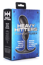 Load image into Gallery viewer, HEAVY HITTERS Premium Silicone Weighted Prostate Plug - Small, Black
