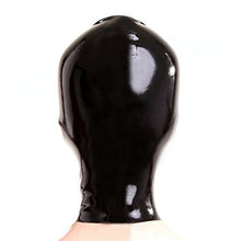 Load image into Gallery viewer, Latex Hood Mask Rubber Holiday Mask Open Mouth Big Eyes with Zipper Latex Mask (M, 0.6mm-zipper)
