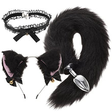 Load image into Gallery viewer, Sosoport Faux Rabbit Fur Tail Toy Plug Stainless Steel for Cosplay Party Night Costume for Women Men
