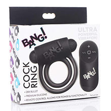 Load image into Gallery viewer, Bang Bang Remote Control 28X Vibrating Cock Ring &amp; Bullet - Purple
