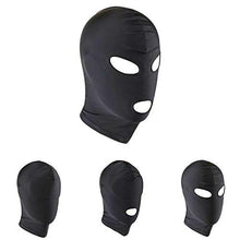 Load image into Gallery viewer, HiiBaby Unisex Blindfold Hood Face Cover Breathable Headgear Spandex Cosplay Masks (Full Covered) Black
