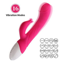 Load image into Gallery viewer, Rabbit Vibrator with Heating Function Rose Sex Toys for Clitoris G-spot Stimulation,Dual Motor Stimulator for Women or Couple Fun Waterproof Dildo Vibrator with 16 Powerful Vibrations
