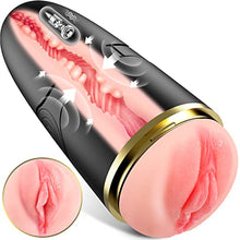 Load image into Gallery viewer, Automatic Male Masturbator with 10 Vibrations for Penis Stimulation, Electric Pocket Pussy for Male Stroker, Realistic Textured 3D Vagina, Man Masturbation Sex Toy for Men Male Adult Sex Toys
