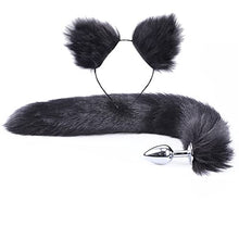 Load image into Gallery viewer, Sexy Fox Metal Butt Plug Tail with Hairpin Kit Tail for Couple Cosplay (Color : Sky Blue)
