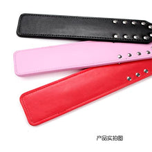 Load image into Gallery viewer, Couples BDSM Leather Hand pats Spanking Tools for Naughty Girls floggers and Paddles Sex (Red)
