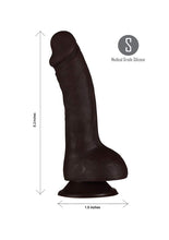 Load image into Gallery viewer, Maia Toys Phoenix 8 Inch Silicone Realistic Veined Suction Cup Dong - Black/Brown
