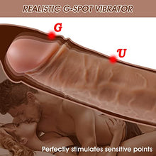 Load image into Gallery viewer, Realistic Dildo Vibrator,OHYER 8.46 Inch 10 Powerful Vibrating Dildo Sex Toy Vibrator for Vaginal G Spot &amp; Anal Play with Suction Cup and Remote Control Adult Toys for Couples and Women
