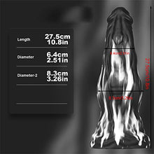 Load image into Gallery viewer, WEMAY Black Monster Dildo, 10.8&#39;&#39; Huge Realistic Dragon Dildos with Strong Suction Cups Flexible Liquid Silicone Knotted Adult Sex Toy 1.0 Count
