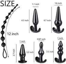 Load image into Gallery viewer, Butt Plug Trainer Kit for Comfortable Long-Term Wear, 6PCS Silicone Anal Plug Training Set with Flared Base Prostate Sex Toys for Beginners Advanced Users
