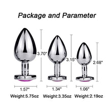 Load image into Gallery viewer, Anal Plug Heart 3 Sizes Stainless Steel Crystal Anal Plug Removable Butt Plug Anal Toys Dildo ( Color : Rose red , Size : S-2.8CM )
