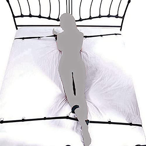 Bed Restraints Sex Adult Bondaged for Adult Couple King Bed Set Sex Restraining Legs and Arms Tied Up Sex Ropes and Restraints Play SM Toys Hand and Ankle 4 Cuff Sexy Restraints Set Women's Hoodies