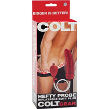 Load image into Gallery viewer, Colt Hefty Probe Inflatable Butt Plug - Red
