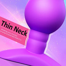 Load image into Gallery viewer, Anal Butt Plug Silicone Gradual Ribbed Anal Bead for Comfortable Long-Term Wear Prostate Massager Sex Toy with T-bar Base &amp; Thin Neck for Men Women Purple TJIJP
