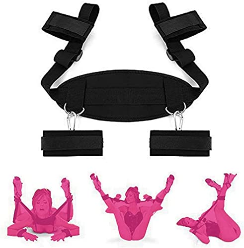 Bed Bondaged Restraints Sex Kit for Couples Under Bed King Size Adjustable Sexy Straps and Restraints Tied Down Arms and Legs On Bed Bedroom Sex Restraining Women Submissive Kit Women's Hoodies