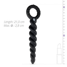 Load image into Gallery viewer, EasyToys Twisted Anal Dildo, Black, 88 Gram
