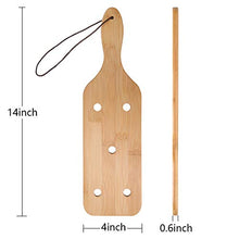 Load image into Gallery viewer, VENESUN 14inch Bamboo Spanking Paddle with 5 Holes for Adult BDSM Sex Play
