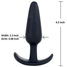 Load image into Gallery viewer, Doc Johnson Mood - Naughty 1 - Silicone Anal Plug - Large - 4.9 in. Long and 1.3 in. Wide - Tapered Base for Comfort Between The Cheeks - Large - Black
