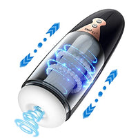 Automatic Male Masturbator, 5 Telescoping & Vibrating Electric Sex Masturbation Cup Penis Stroker for Men Hands Free Realistic Pocket Pussy & Oral Sex Blowjob