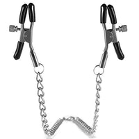 SEXY SLAVE Adjustable Nipple Clamps - Soft Rubber Metal Nipple Clamps Fetish Nipple Teasers Breast Clit Sensual Bondage Two Nipple Clips