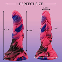 Load image into Gallery viewer, Realistic Monster Dildo for Women, 8.11 inch Shaped Anal Dildo with Strong Suction Cup, Huge Thick Dildo for Women, Liquid Silicone Dildo Anal Plug Prostate Massager Adult Sex Toy (Rose Black)
