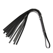 Load image into Gallery viewer, 2 Bondage Set Leather Whip Floggers Turkey Feather Tickler Leather Paddle Hand Slapper
