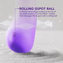 Load image into Gallery viewer, Blush Wellness G Ball Vibrator - Rechargeable 7&quot; G Spot Stimulating Massage Wand - 10 Unique Vibrating Functions - Ultrasilk Smooth Puria Silicone - IPX7 Waterproof 1 Yr Warranty - Purple
