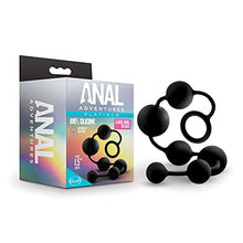 Load image into Gallery viewer, Blush Anal Adventures Platinum - Advanced 16 Inch Large Puria Silicone Anal Beads - Ultrasilk Smooth - Sturdy Retrieval Ring - Flexible - Graduated Beads For Comfort - Sex Toy for Women Men - Black
