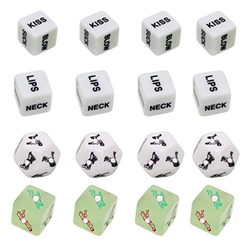 16pcs Funny Adult Dices Game Funny Love Dices Toy Positions Game Dice English Role Play Accessories for Couples Lovers