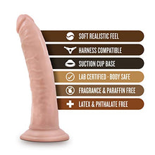 Load image into Gallery viewer, Blush Dr. Skin 7 Inch Realistic Dildo - Soft Lifelike Real Feel - Slim 1.5in. Width - Strap On Harness Compatible Suction Cup For Hands Free Play - Body Safe Female Male Sex Toy For Men Women -Vanilla
