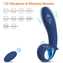 Load image into Gallery viewer, G-spot Anal Vibrator Automatic Inflatable Prostate Massager Sex Toys - Adorime Rechargeable Silicone Vibrating Butt Plug Expansion Stimulator with 10 Modes &amp; Wireless Remote for Men Women
