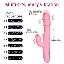 Load image into Gallery viewer, G Spot Rabbit Vibrator with Heating Function,Sex Toys for Clitoris,Waterproof Dildo Vibrator with 9 Powerful Vibrations Dual Motor Stimulator for Women or Couple Fun (pink1)
