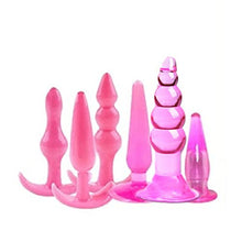 Load image into Gallery viewer, Anal Plug Set,Pack of 6 Butt Plug Trainer Kit Silicone Prostate Massager Anal Dildo Sex Toys Training Kit Butt Plug Anus Stimulation Pleasure Plug Toy Expanding Butt Plug for Men Women (Pink)
