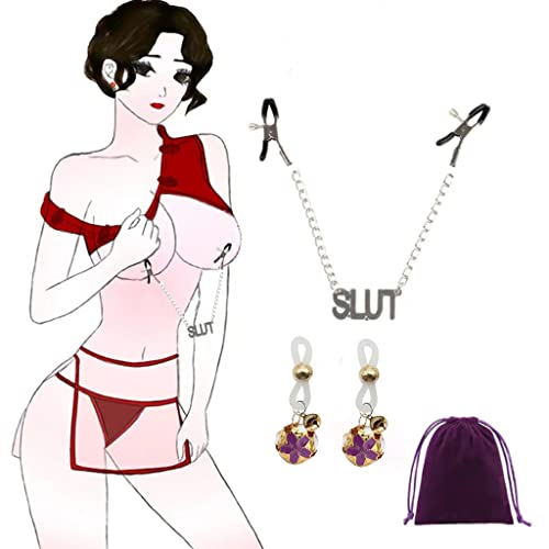 Nipple Clamps Chain Body Chain Breast Chain Couple Sex Pleasure for Women Non Piercing Body Jewelry