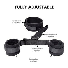 Load image into Gallery viewer, Sex Blindfold for Adult Couple Adjustable Bed Restraints Adult Bondage Set Back Restraining Neck to Wrist Sex Bondage Set with Eye Mask Women Submissive Kit
