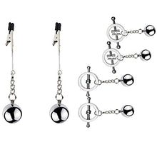 Load image into Gallery viewer, Fotrsta Adjustable Weight Metal Nipple Clamps for Men Women,Non-Piercing Metal Stimulator Nipple Clips,Nipple Clamps (D)
