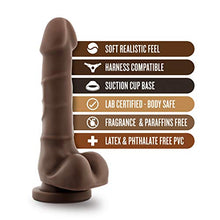 Load image into Gallery viewer, Blush Dr. Skin Basic 7-7 3/4 Inch Soft Slim Shaft Comfortable Realistic Dildo - Beginners Intermediate Suction Cup Harness Compatible Adult Toys - Sex Toy for Women Men Couples - Chocolate
