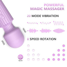 Load image into Gallery viewer, SIKXTOA Mini Vibrator, 8 Speeds 20 Patterns, G Spot Massage Wand, Clitoral Stimulator, Dildo, Sex Toys- Rechargeable Handheld Powerful Silent Waterproof, Female Adult Toys (Lavender)
