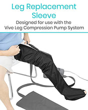 Load image into Gallery viewer, Vive Leg Compression Replacement Sleeves - Lower Garment Machine Cuff for Women, Men - Lymphedema Leg Device for Post Lift, Surgery, Sports - Pain Relief for Swelling - for Recovery, Rehab (Large)
