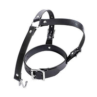 Bondage Collar, Nose Hook for Sex Neck Restraints BDSM Adjustable Forced Cuff Strap-on for Men and Women