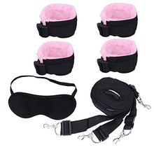 Load image into Gallery viewer, ABOOFAN Restraints Toy Sm Bondage Toys Funny Eye Rope Bondage Bed Straps Set for Lover Couple Partner (Black Pink)
