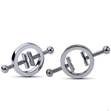 Load image into Gallery viewer, 2/4 PCs Stainless Steel Nipple Clamps, Fake Nipple Rings Non Piercing, Nipple Clamps Sexual Pleasure, Nipple Toys for Couple Flirting or Own Use (A+B)

